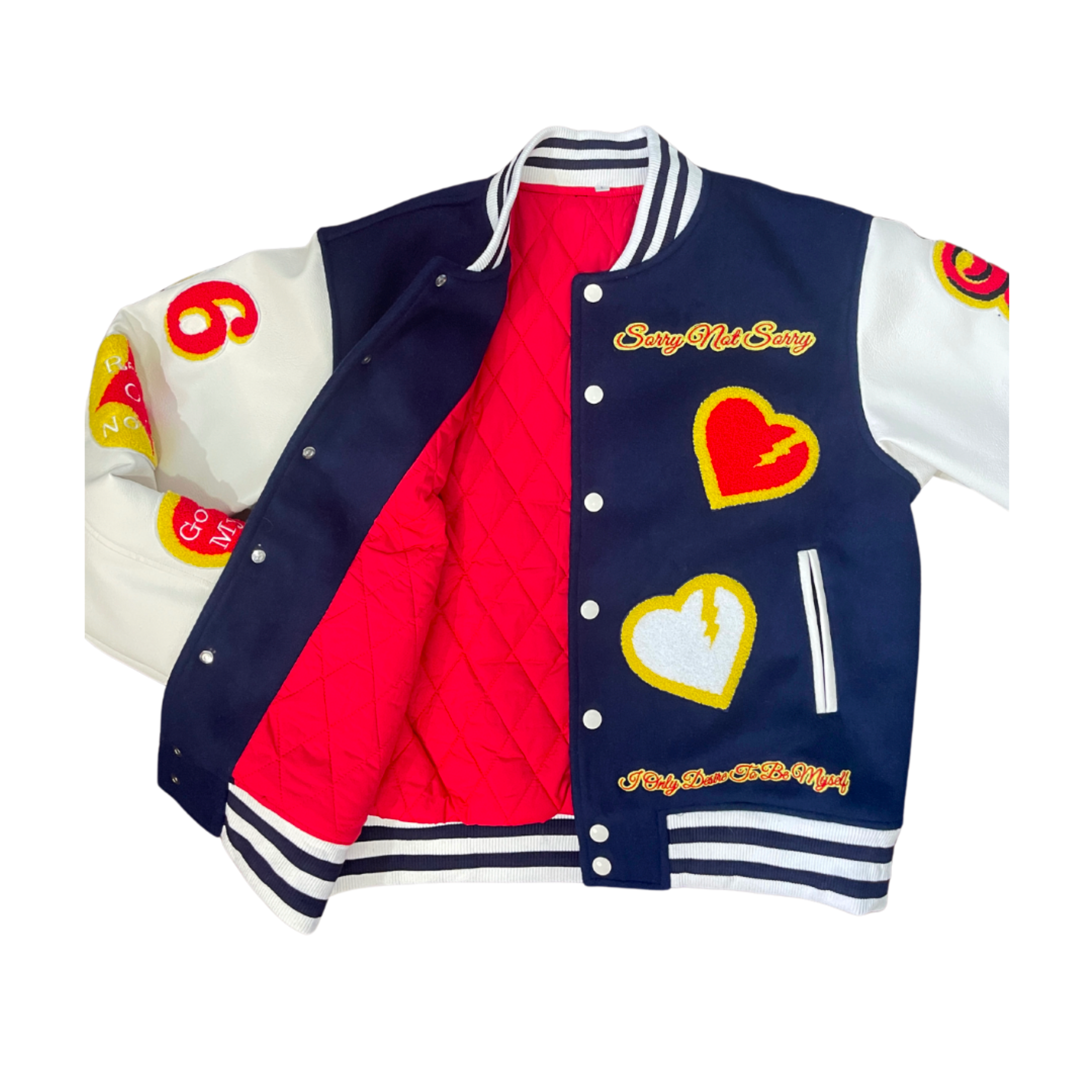 NOT SORRY VARSITY JACKET