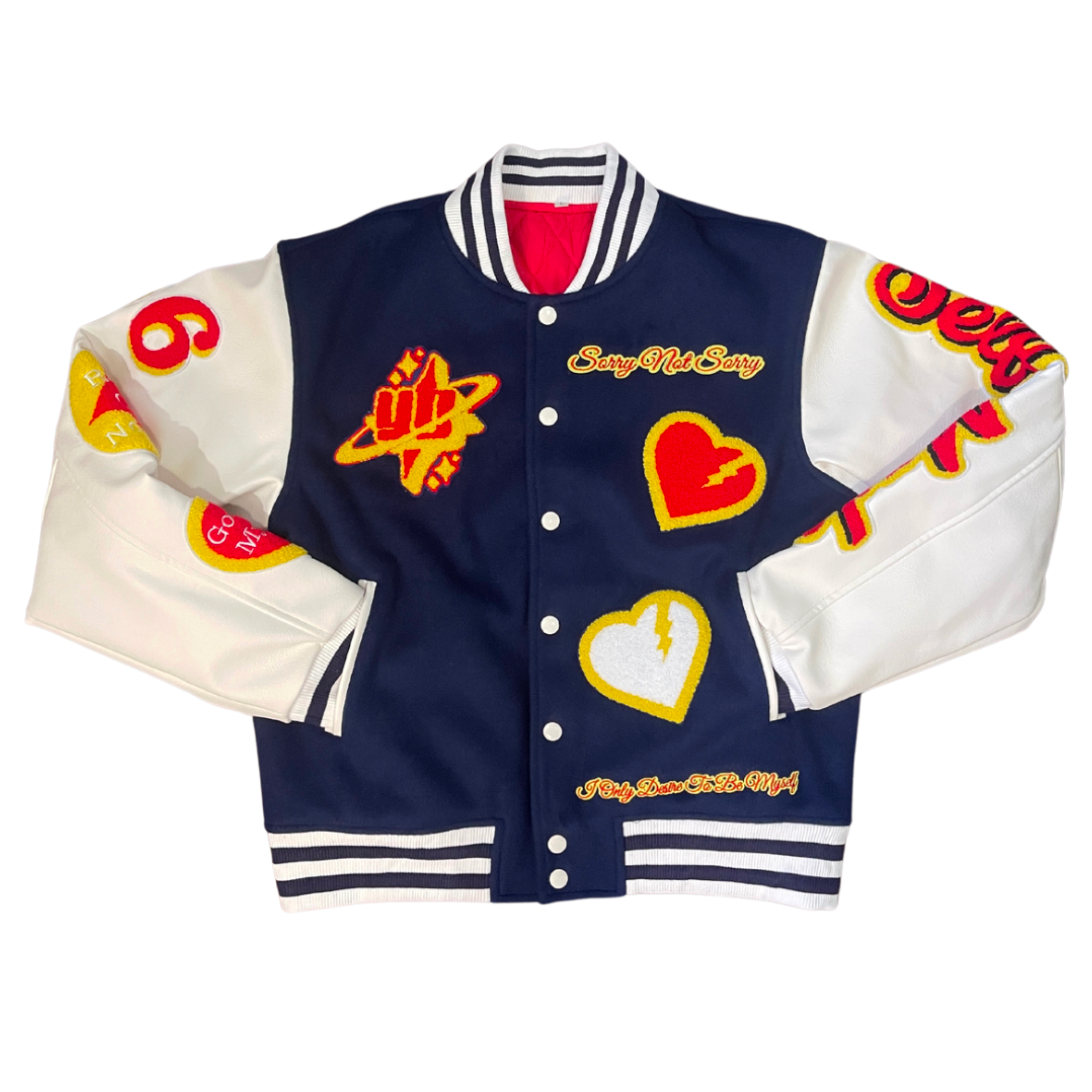 NOT SORRY VARSITY JACKET